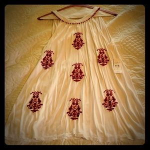 Loft Patterned Sleeveless Top Sm